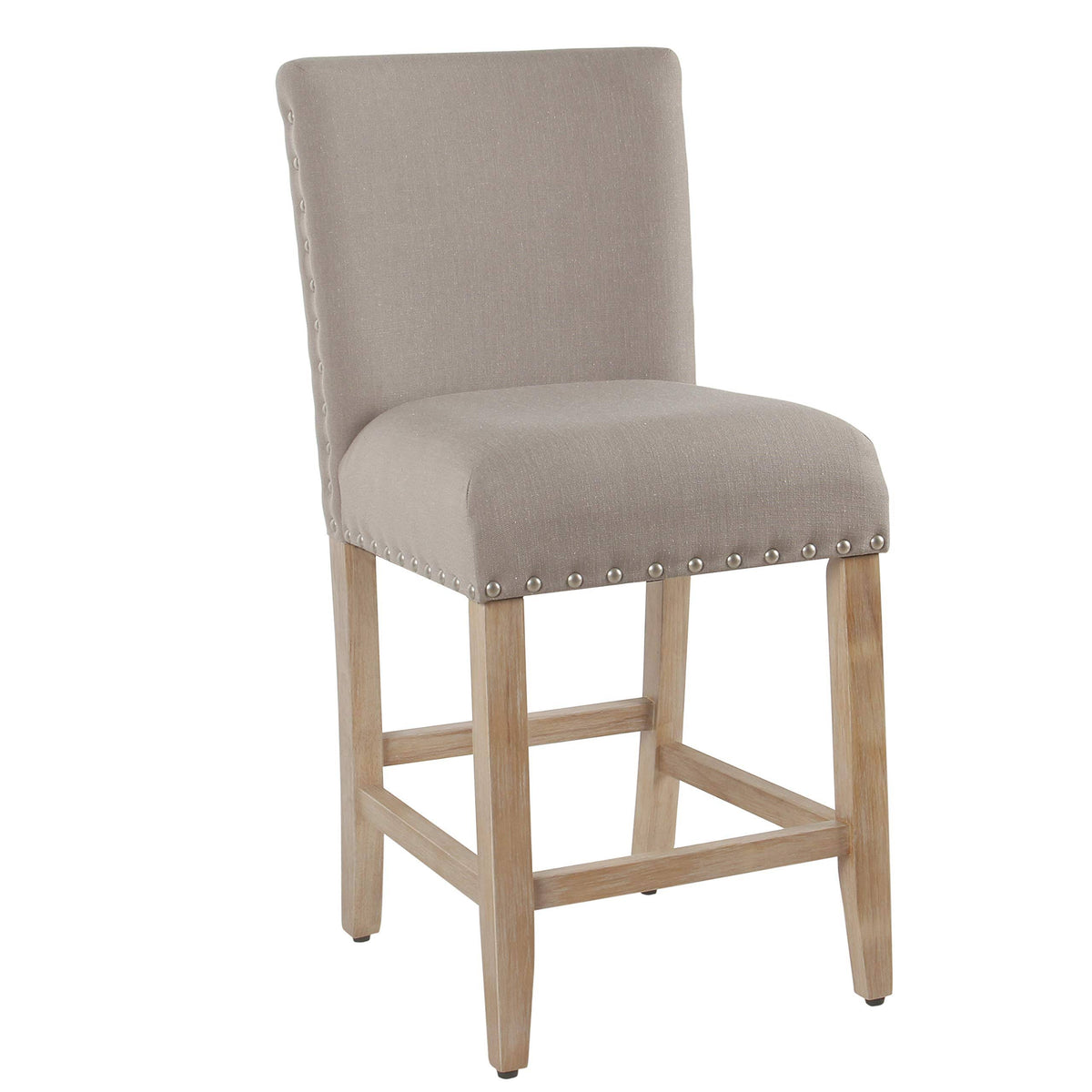 Tan Counter Stool with Nailheads U966032
