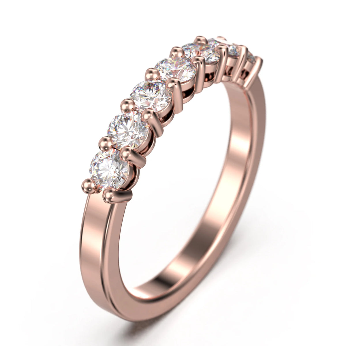 18K Rose Gold Over Silver Diamond Moissanite Ring X217978