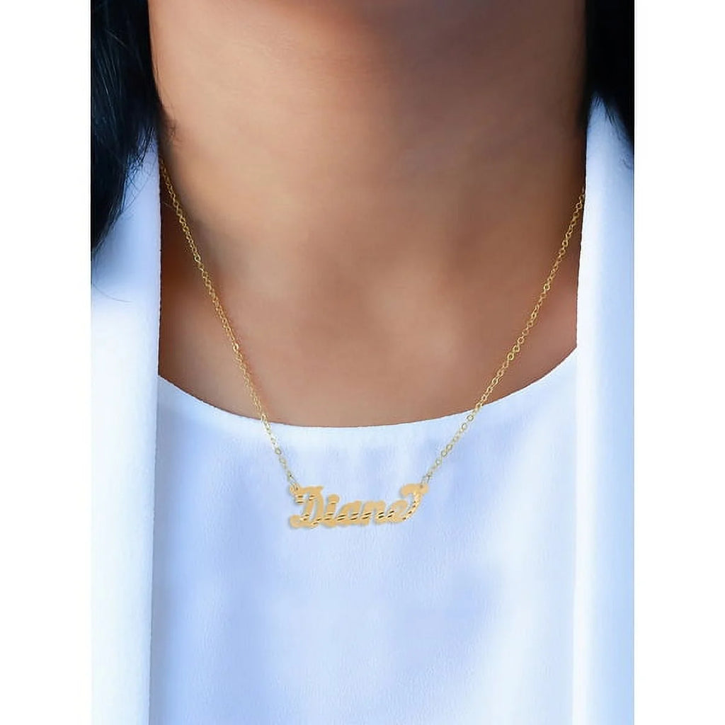 Diamond Cut Name Necklace F963