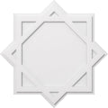 34 inch x 18 3/4 inch x 1 inch PVC Contemporary Ceiling Medallion Y7246