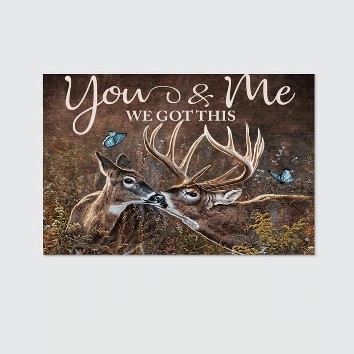 Deer Framed Canvas Poster 16x24inch Pack of 2 T10334