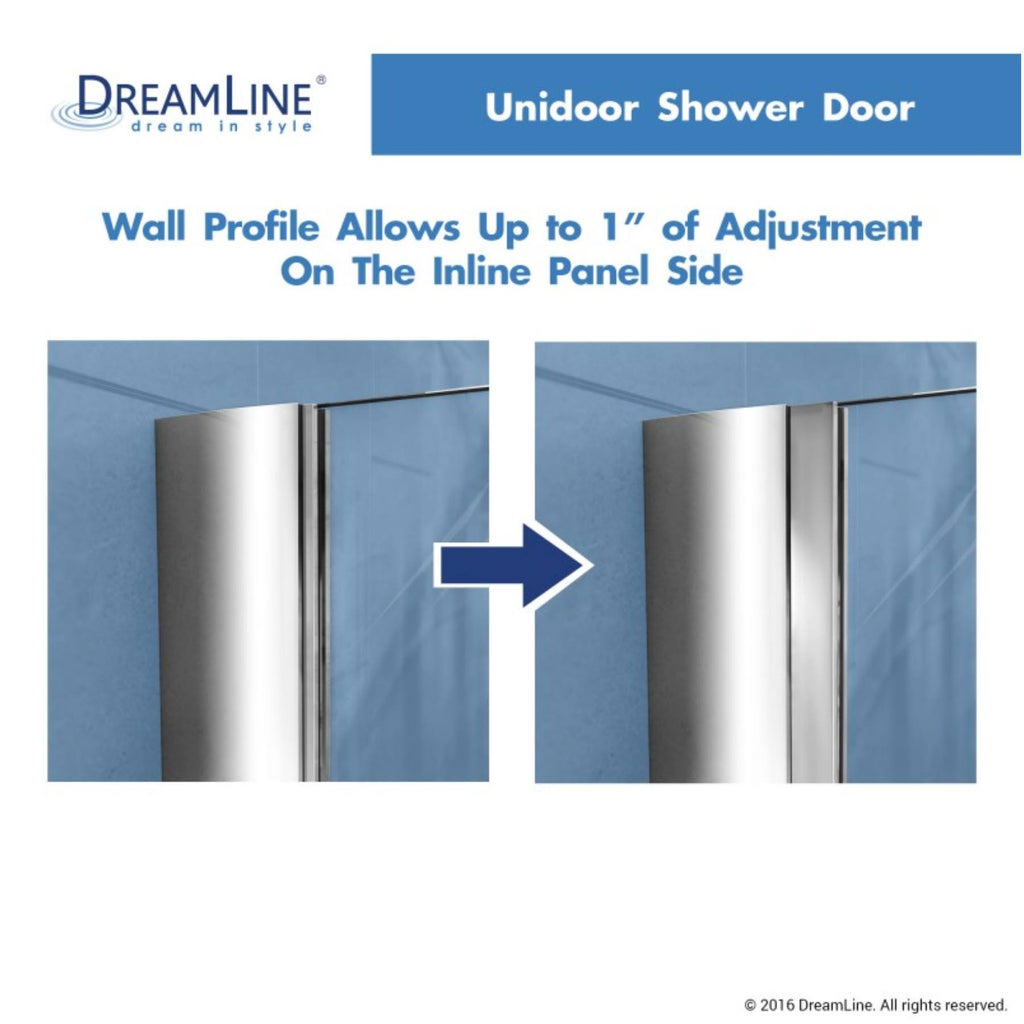 Brushed Nickel Frameless Hinged Shower Door X658341