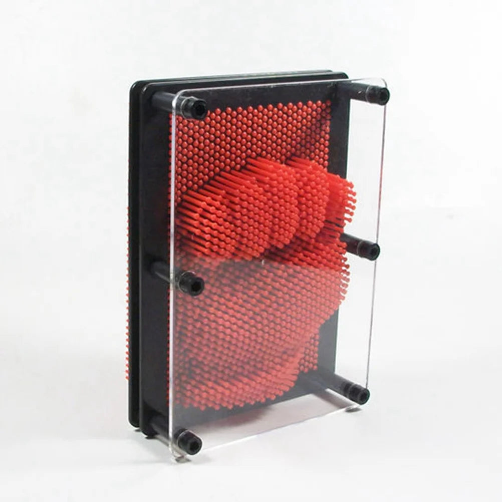 Red Color Pin Art Board Metal Silver Toy for Sculpture N649532