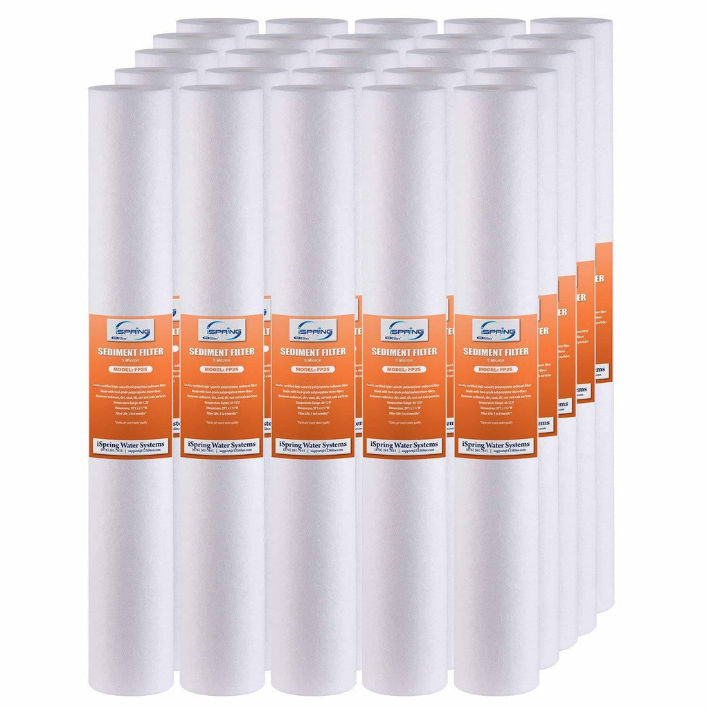 25-Pack 5 Micron 20-inch x 2.5-inch Sediment Filter Replacement Cartridges K697939