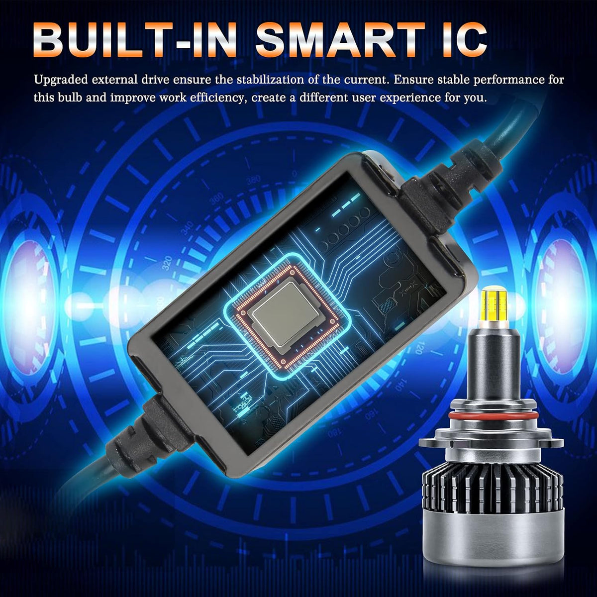 Pack of 2 6500k Cool White LED Headlight Bulbs I409802