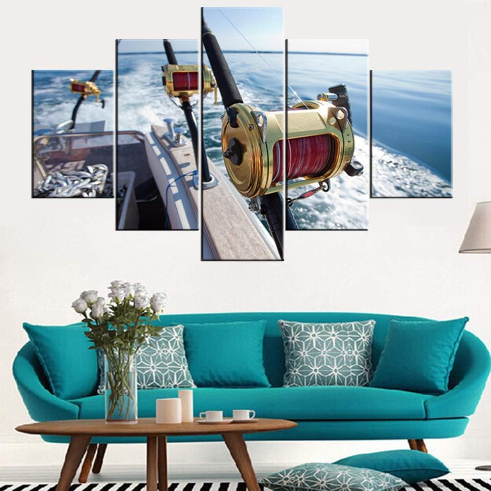 5 Piece Canvas Giclee Framed Wall Art (50''W x 24''H) G413566