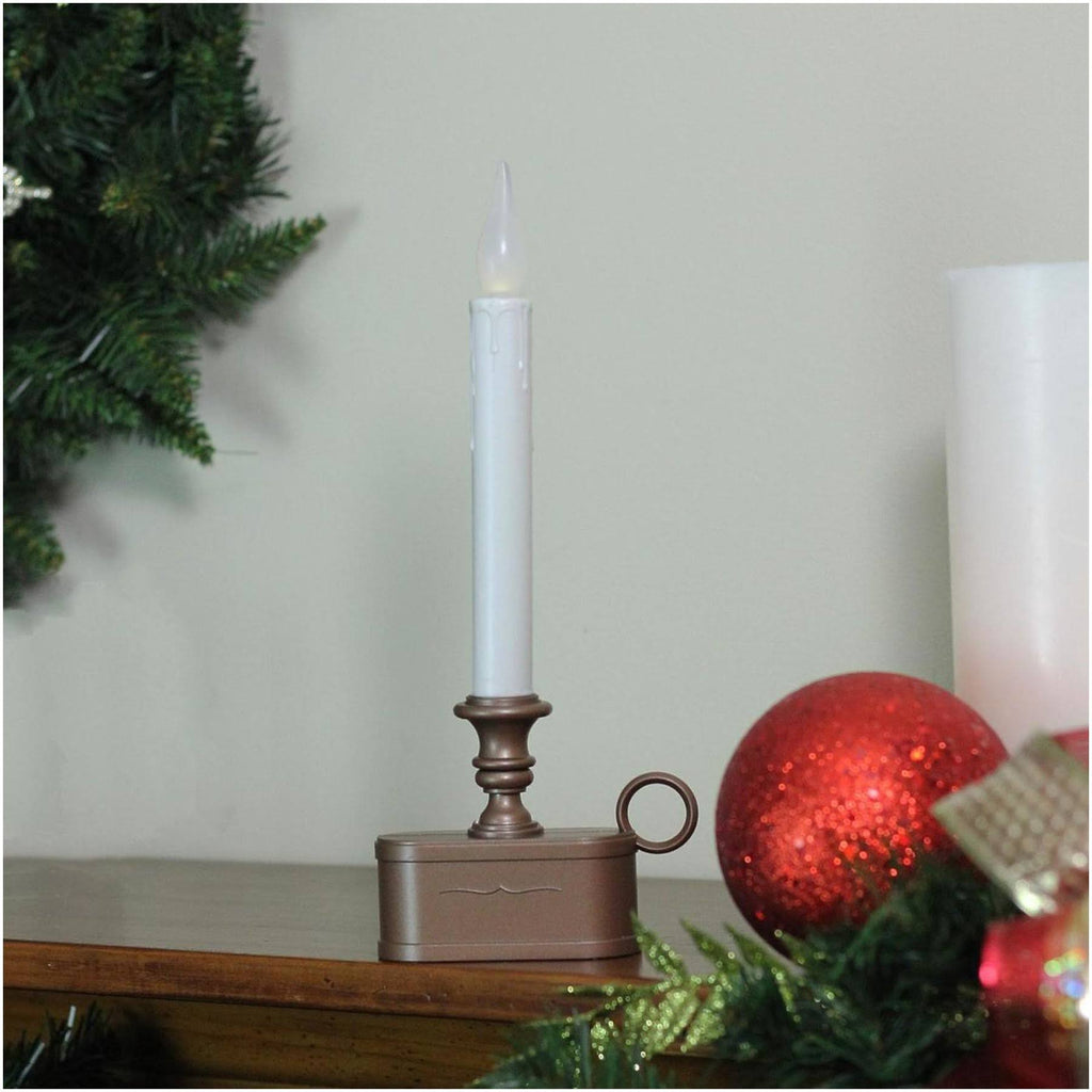 12 Warm White LED Christmas Candle Lamp with Bronze and Gun Metal Gray Base K3181