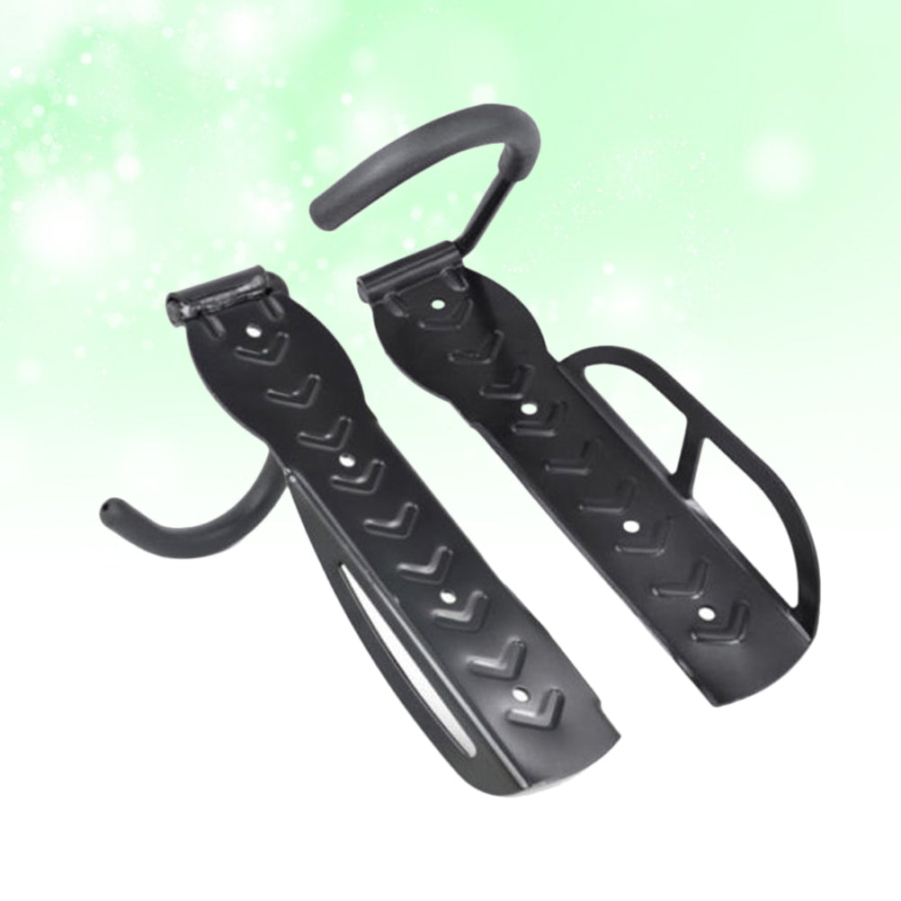 2pcs Black Heavy Duty Bike Wall Mounted Hooks F3098