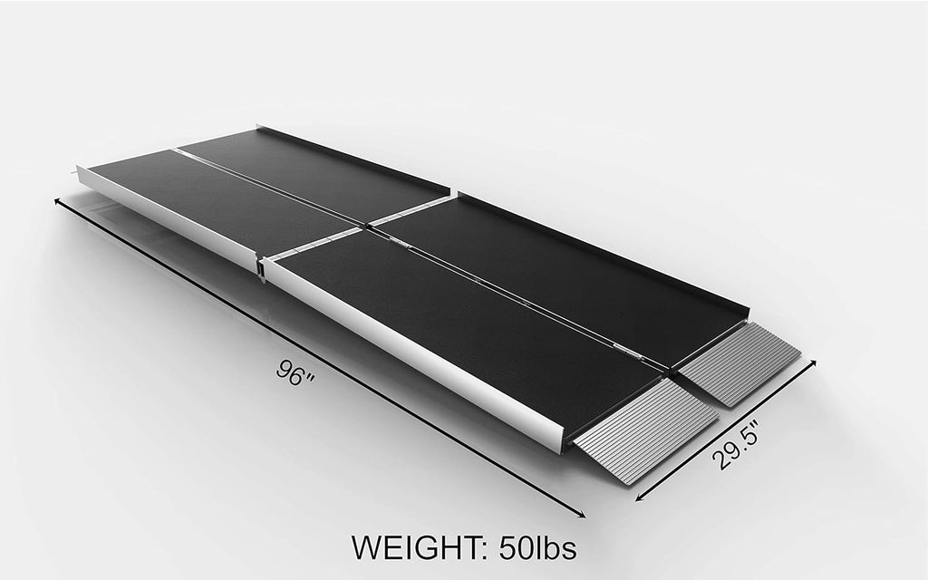 Suitcase Trifold Portable Ramp with Slip-Resistant Surface, 7 Foot B491