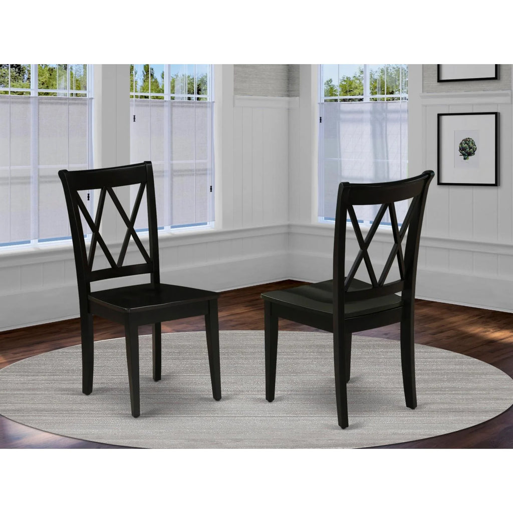 Black Wood Dining Chairs (Set of 2) K439