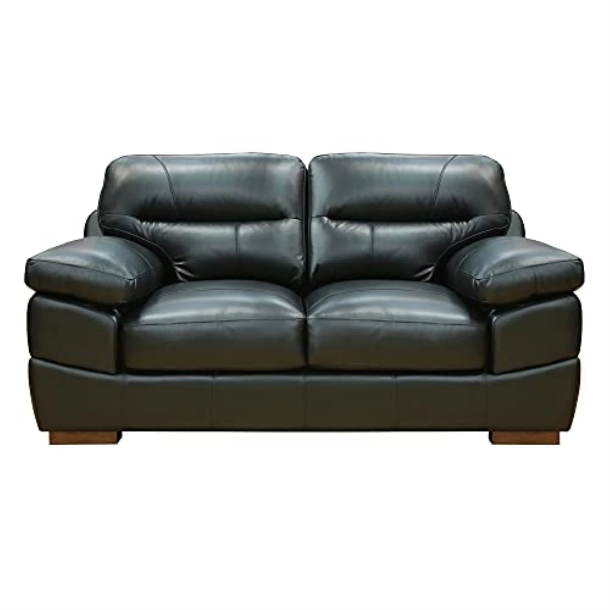 3-Piece Top-Grain Leather Living Room Set in Black G642