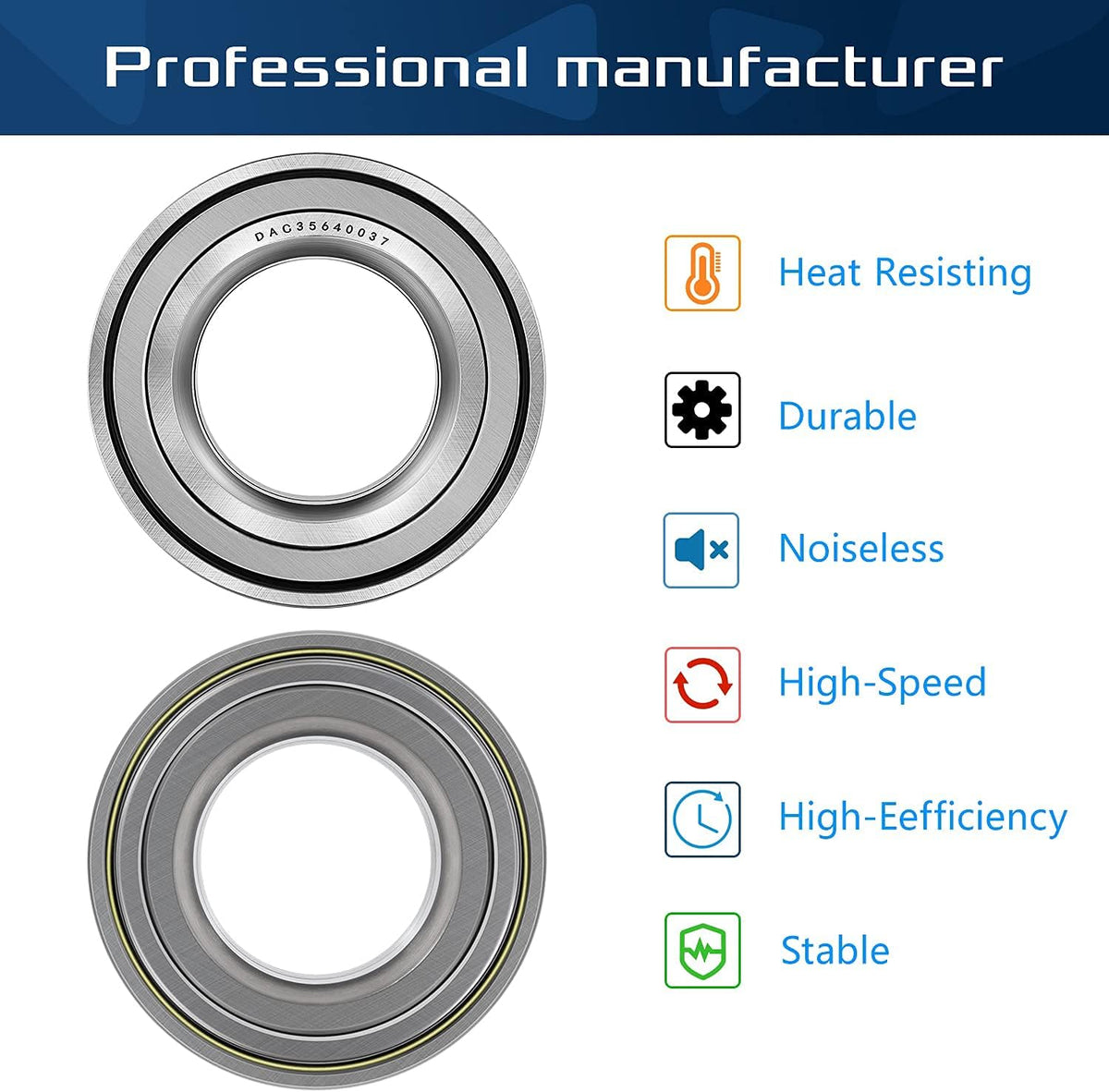 4 Pack Front and Rear Wheel Bearings for Polaris Ranger Sportsman Z433640