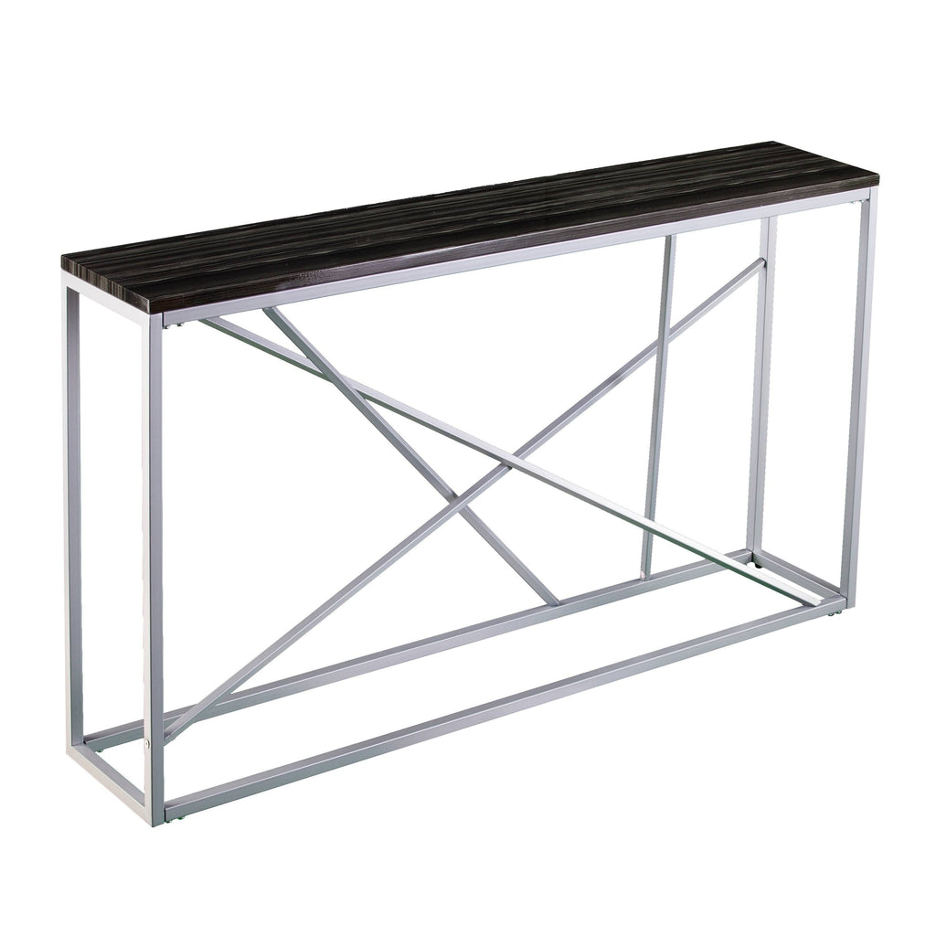 Faux Marble Skinny Console Table N331