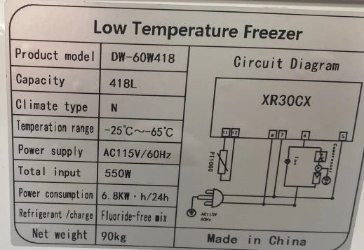 -65°C 418L Medical Laboratory Deep Chest Freezer Q8627