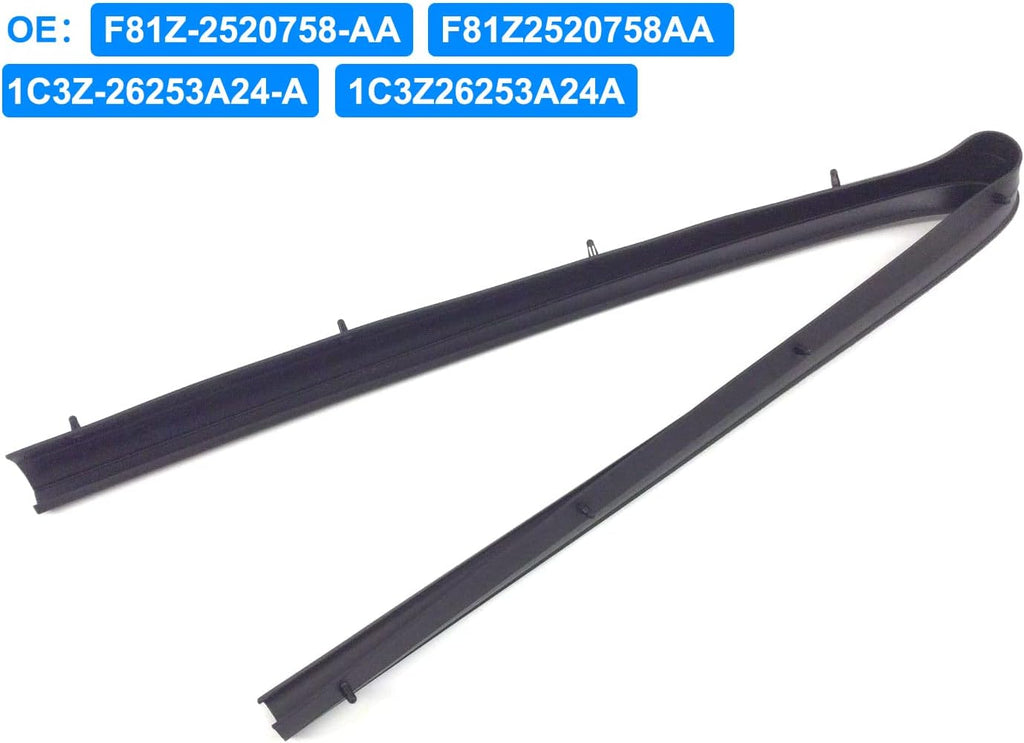 Set of 4 Front & Rear Door Window Trim Seal Rubber Weatherstrip Kit U989