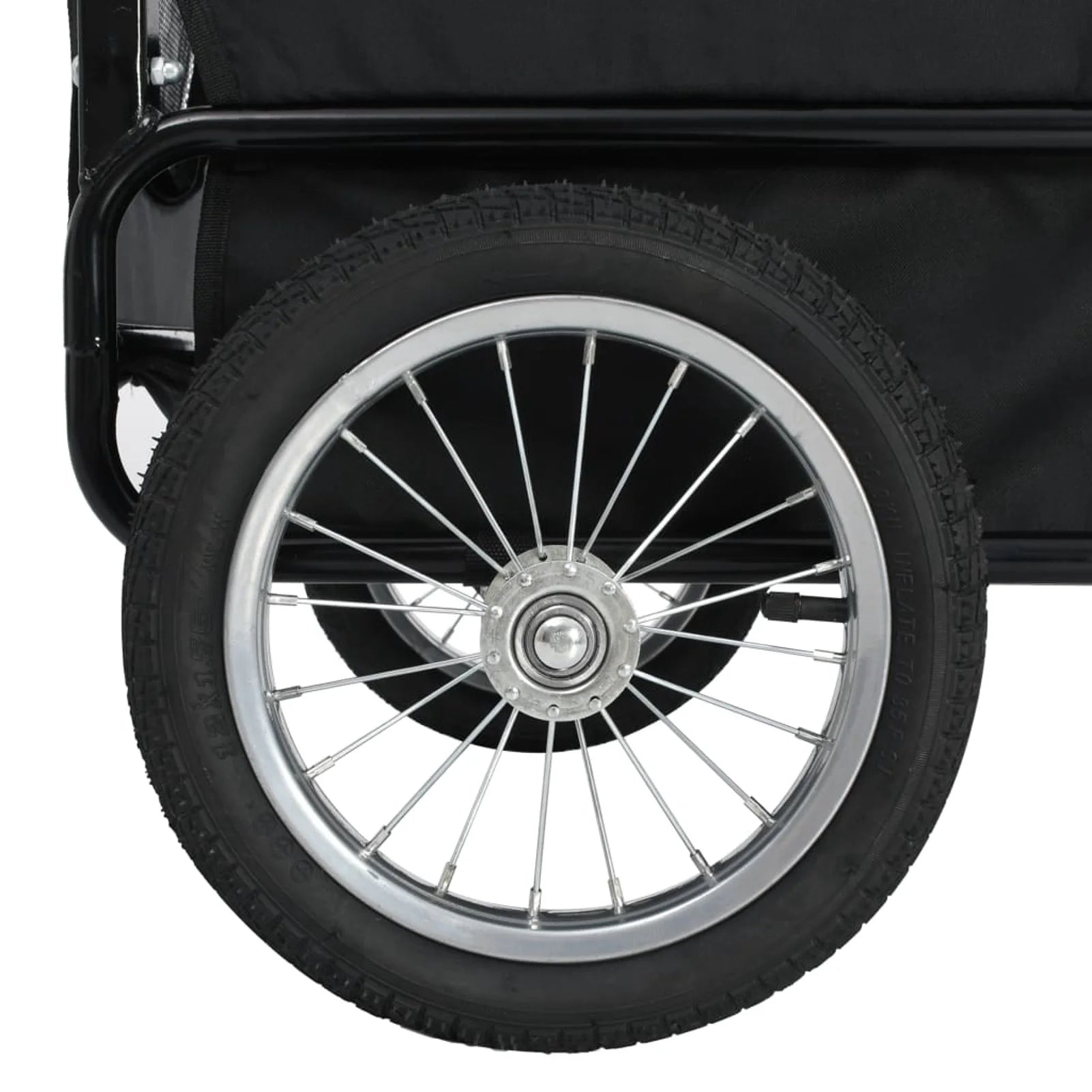 Red and Black Pet Bike Trailer and Jogging Stroller with Storage Bag N2471