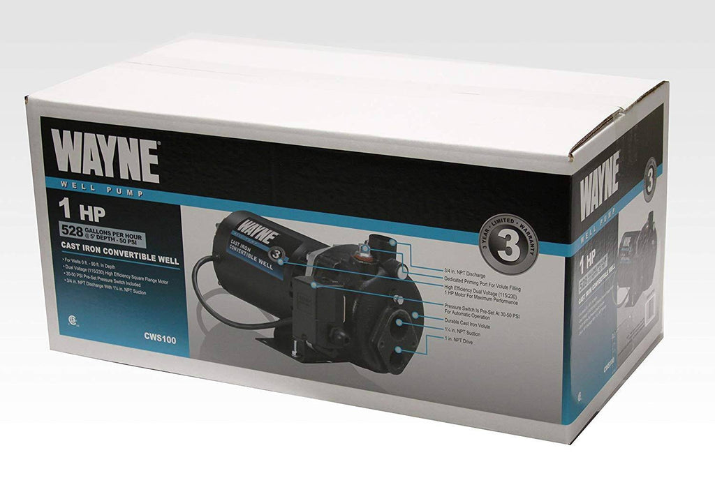 1 HP Cast-Iron Convertible Well Jet Pump Q53634