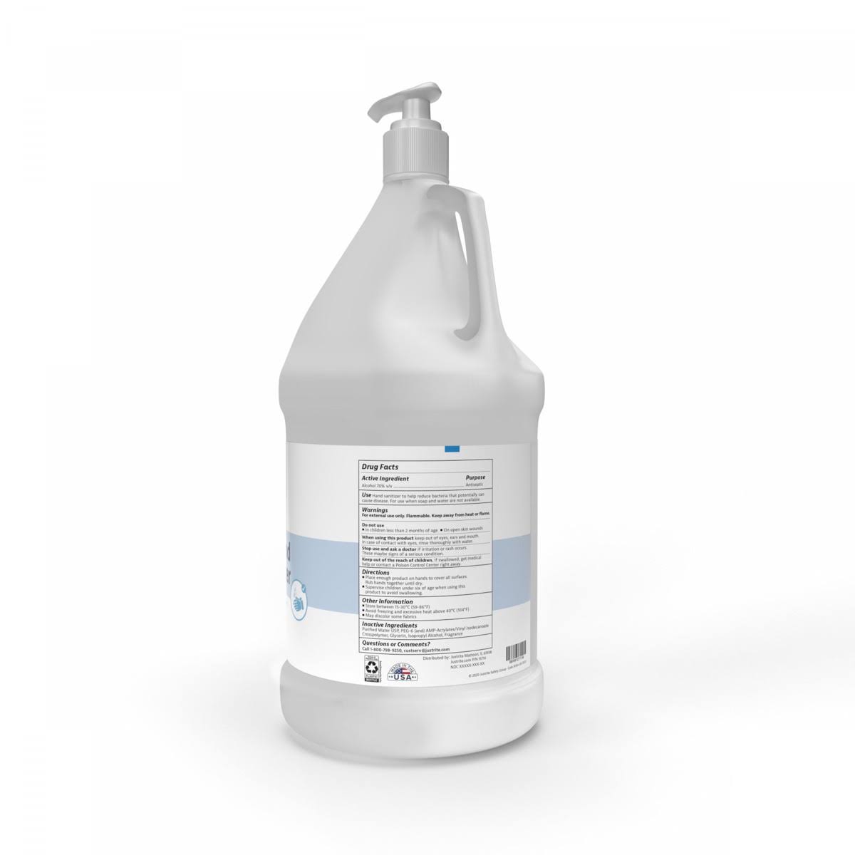 1 Gallon Gel Hand Sanitizer with Pump, 2 Pack W36083