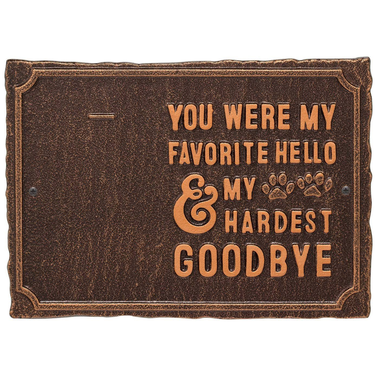 Pet Memorial Photo Wall Sign with Paw Prints and Picture Clip G794970
