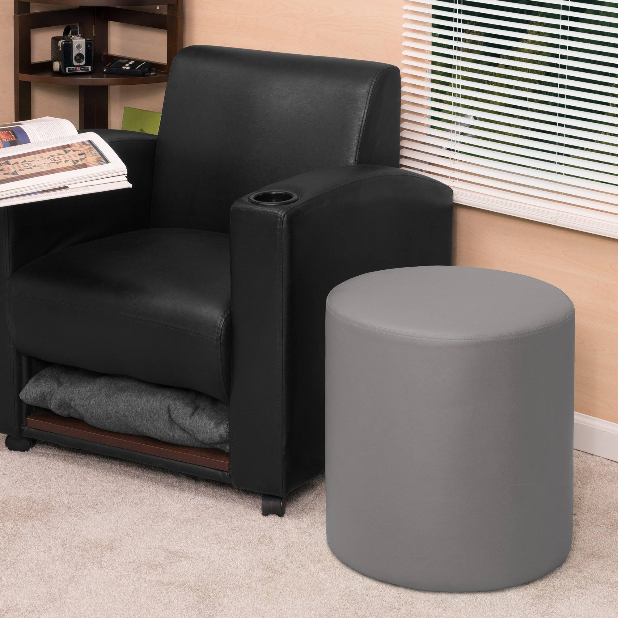 Naval Blue Round Ottoman J1237
