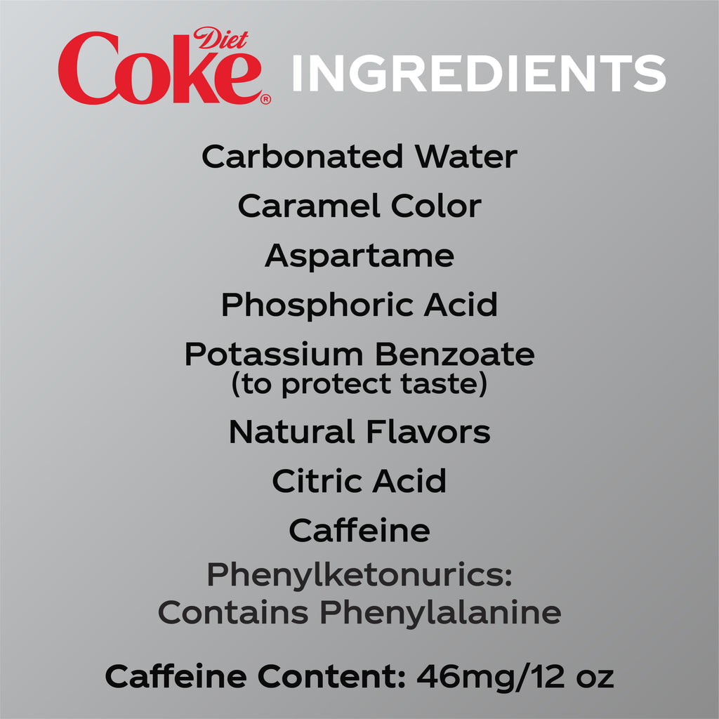20 Pack Diet Coke Soda Soft Drink, 12 fl oz B36843