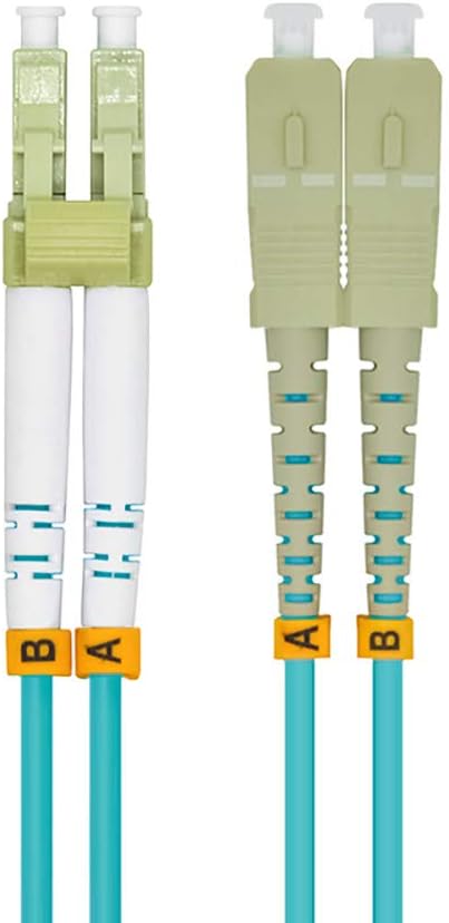 30M LC to LC 10G OM3 Armored Duplex Fiber Optic Cable, Pack of 2 W815691