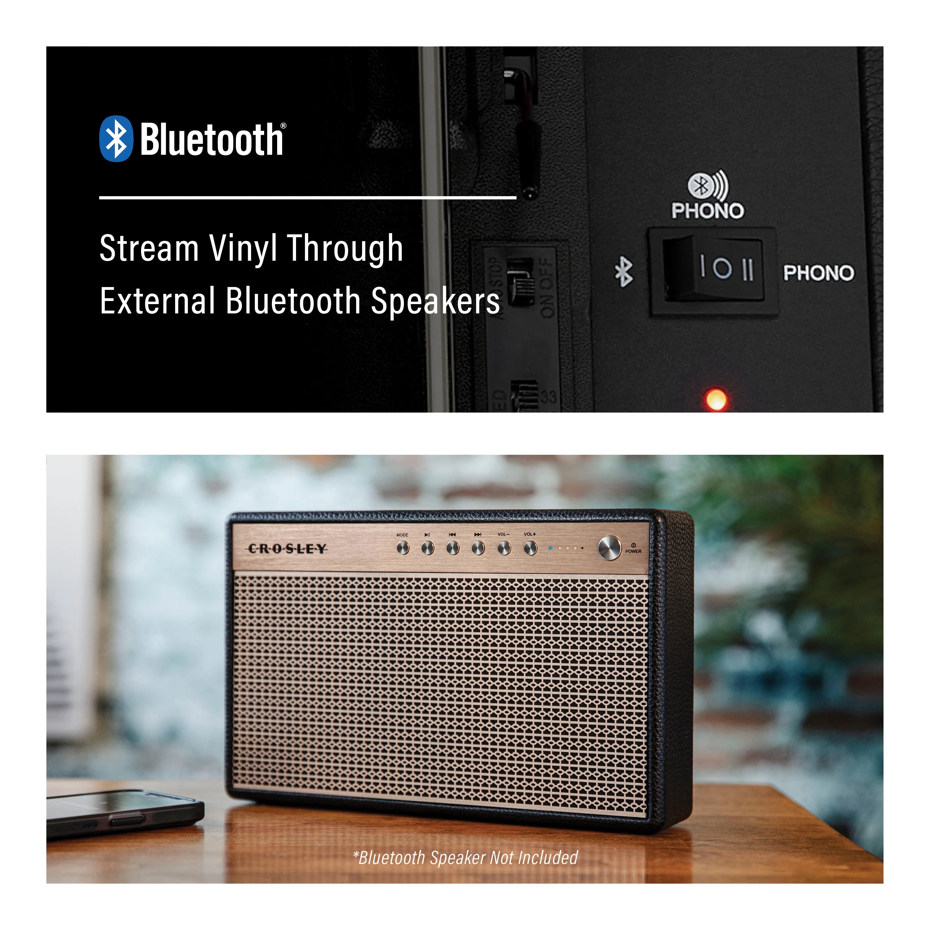 Vinyl Record Player with Bluetooth Speakers H87906