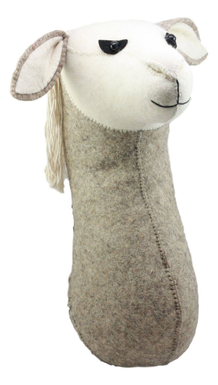 Large Handmade Organic Camelid Llama Head Wall Decor S6398