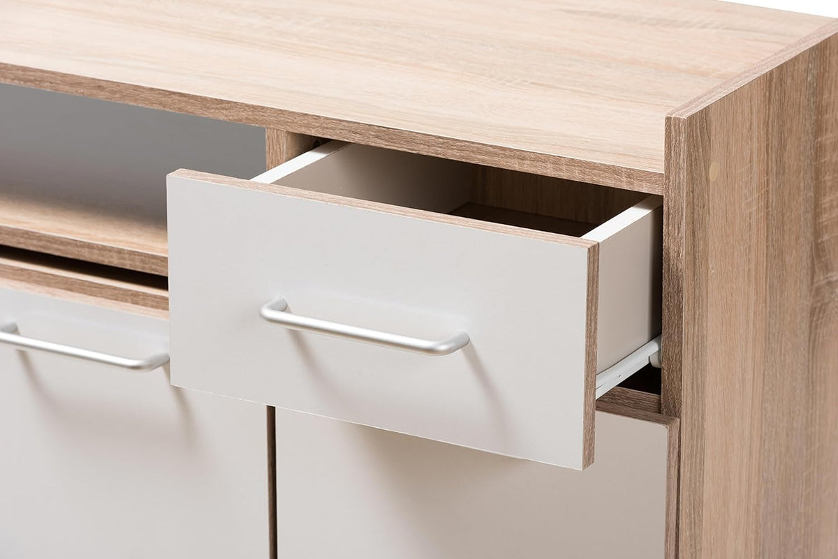White/Oak Brown Kitchen Cabinet I7124