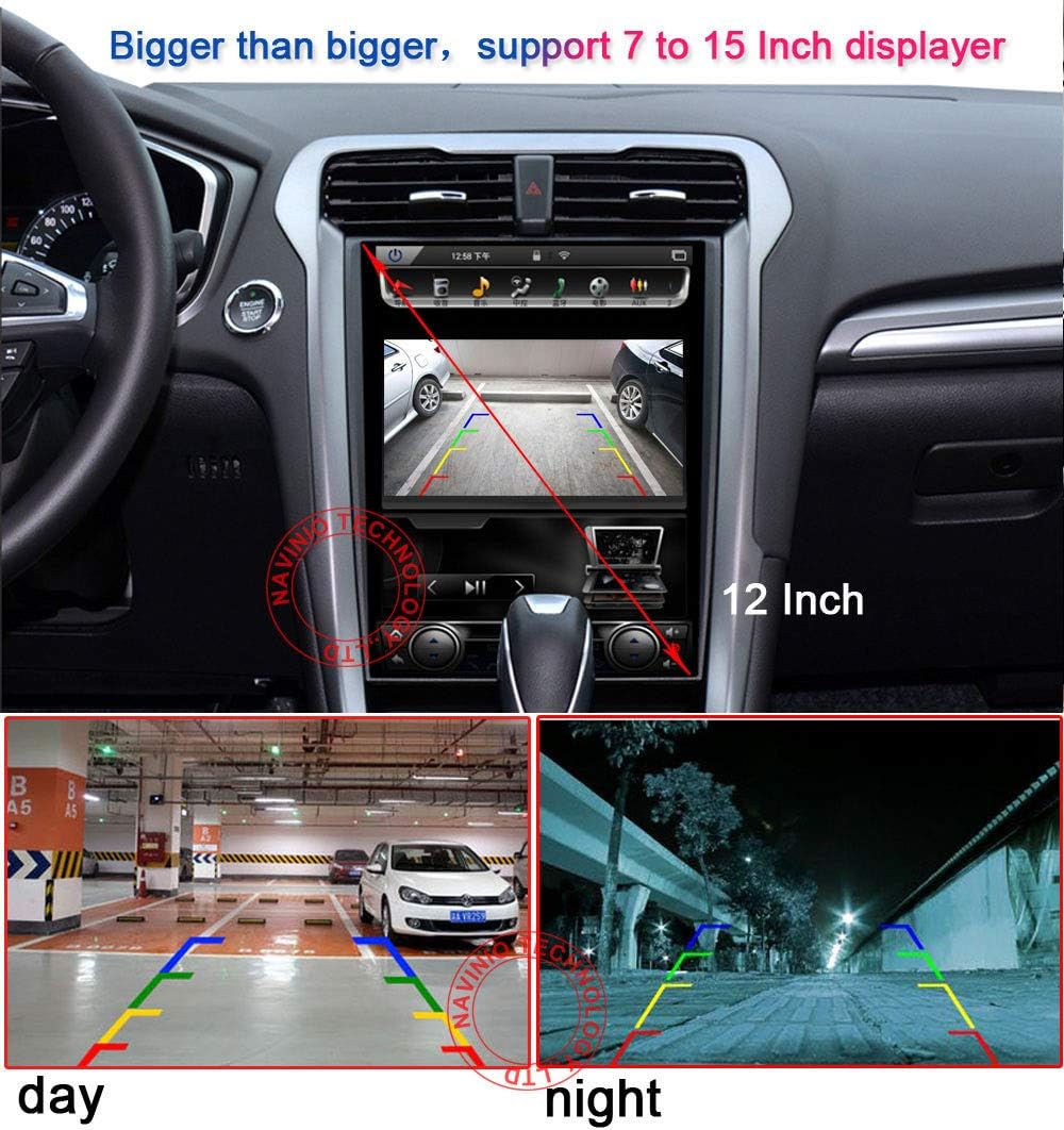 Super HD 1280x720 Pixels 1000 TV Lines Car Back up Camera Reverse Parking Rear View License Plate Light Vehicle Camera Pack of 2 T318491