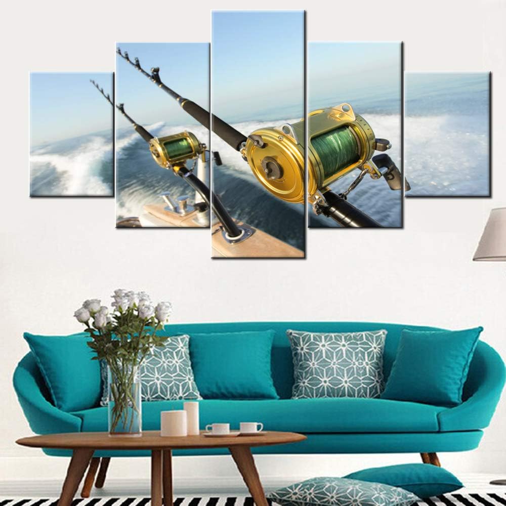 5 Piece Canvas Giclee Framed Wall Art (50''W x 24''H) G413566