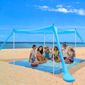 10×10FT Pop Up Beach Canopy Sun Shelter with 4 Aluminum Poles H1519