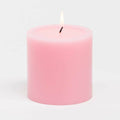 Pink 4 inch x 4 inch Pillar Candles Set of 6 R5696