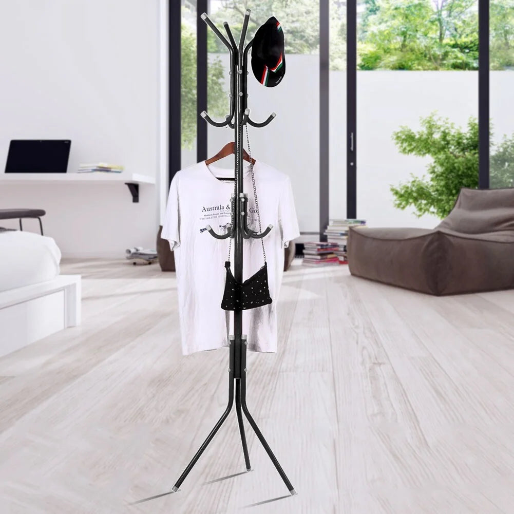 Stainless Steel Coat Rack with 12 Hooks B919062