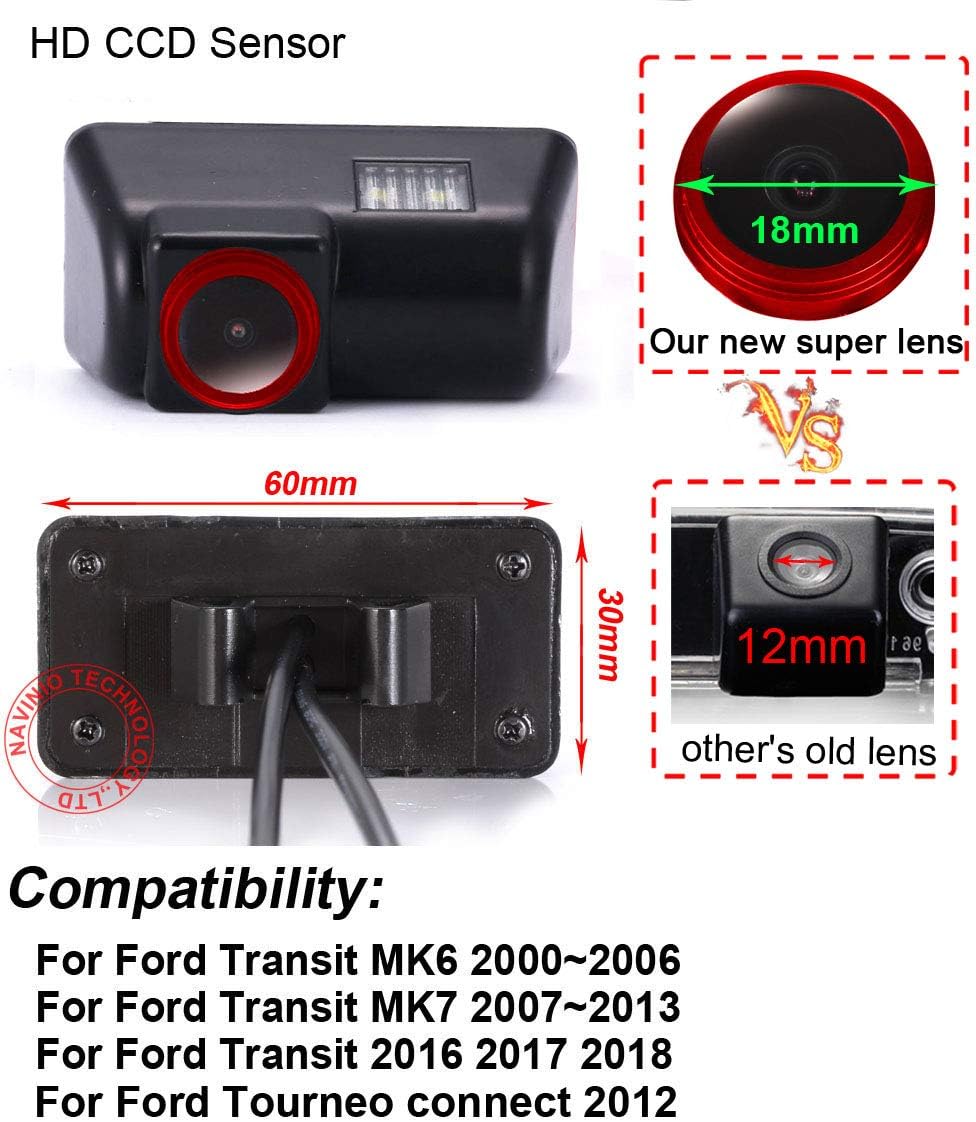 Super HD 1280x720 Pixels 1000 TV Lines Car Back up Camera Reverse Parking Rear View License Plate Light Vehicle Camera Pack of 2 T318491