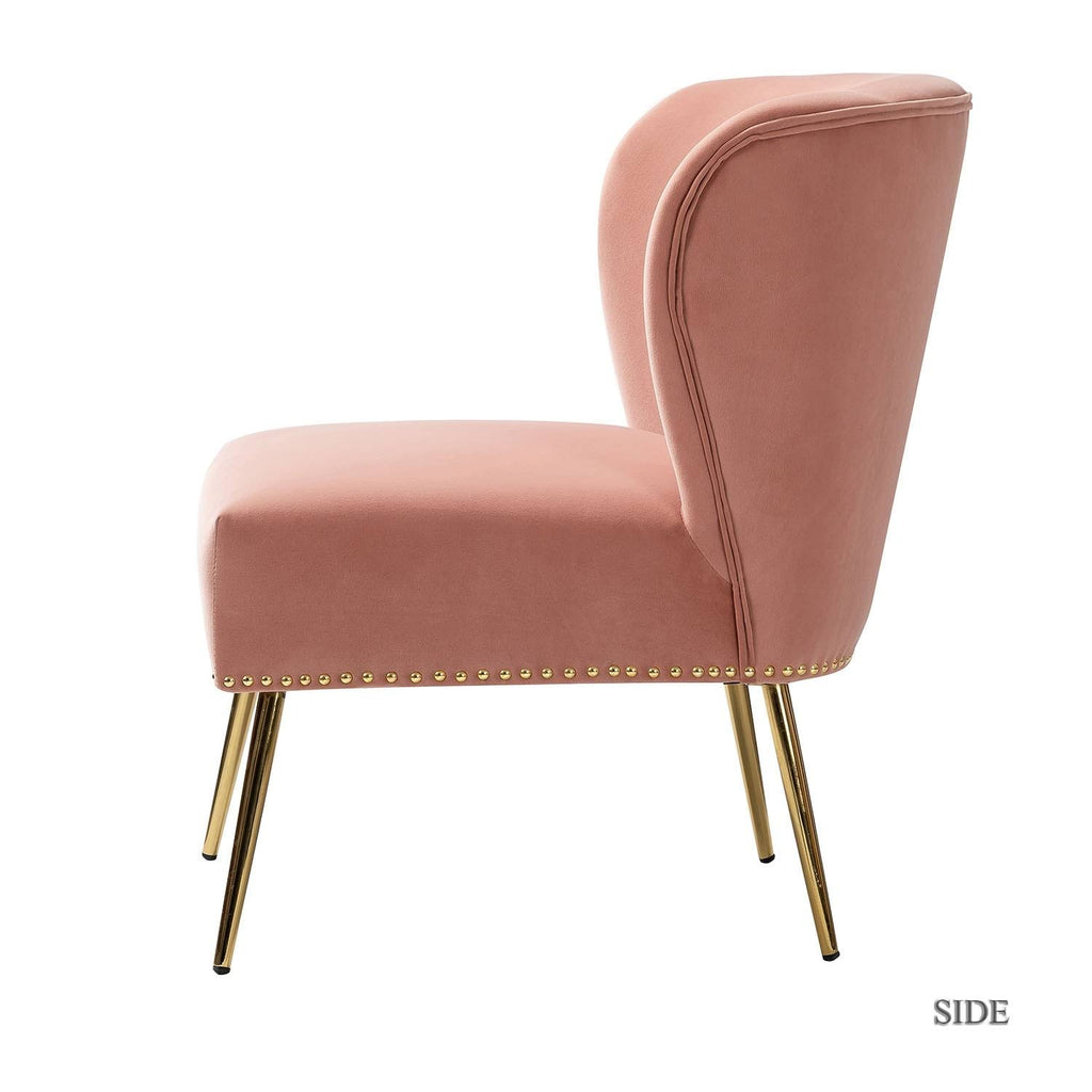 Teal Accent Side Chair with Nailhead Trim O6397