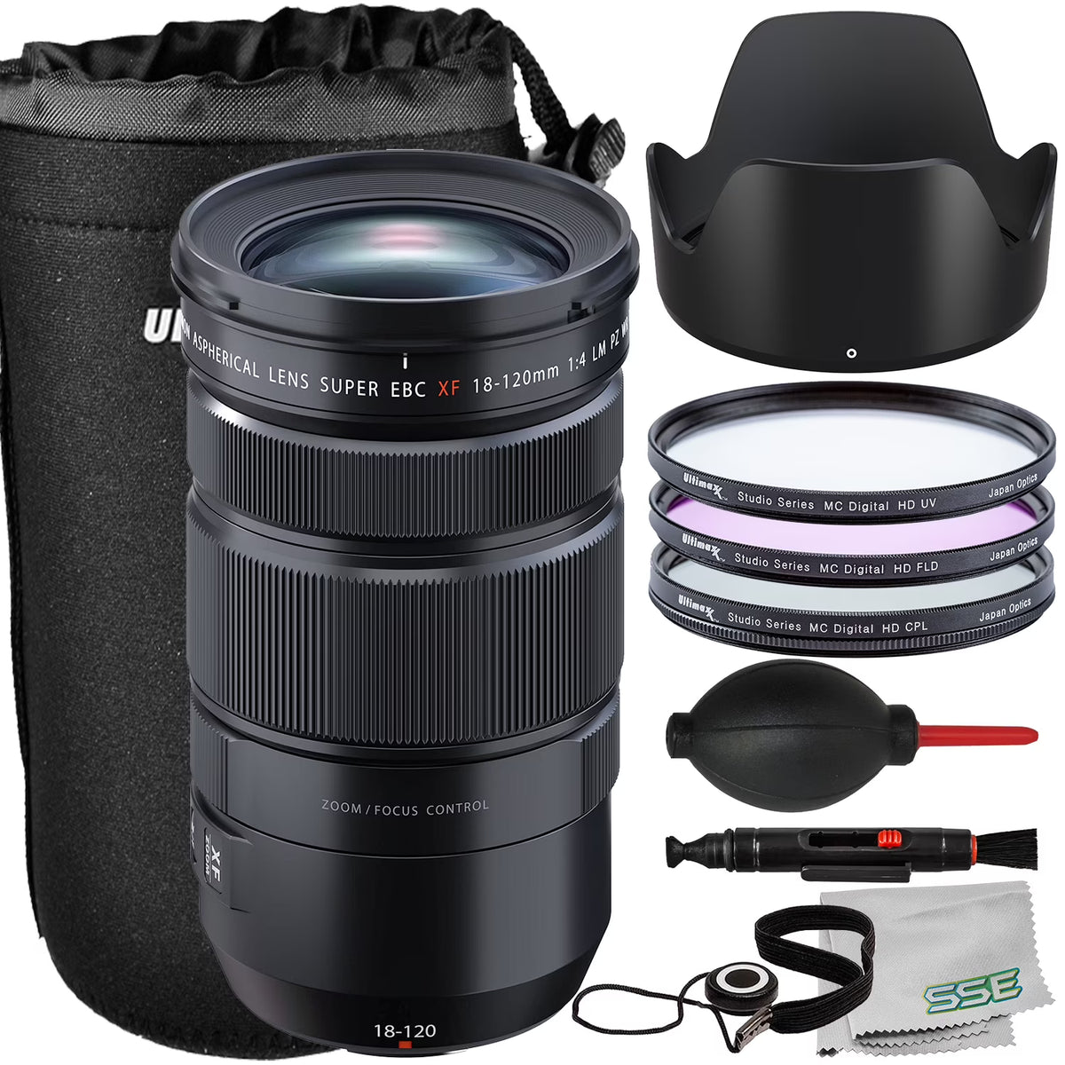 FUJIFILM XF 18-120mm f/4 LM PZ WR Lens Bundle 13pc Bundle U943