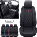 5 Car Seat Covers Full Set Waterproof Leather Automotive Cushions Split Bench 40/60 Universal (Full Set, Black-Blue) O12474