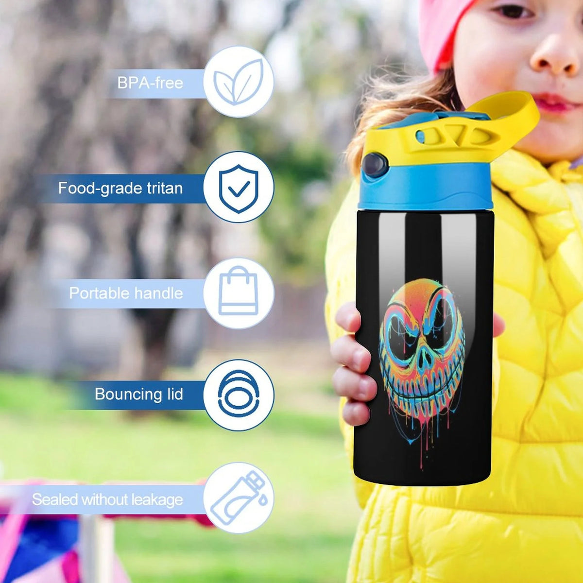 Insulated Stainless Steel Water Bottle with Straw L4953