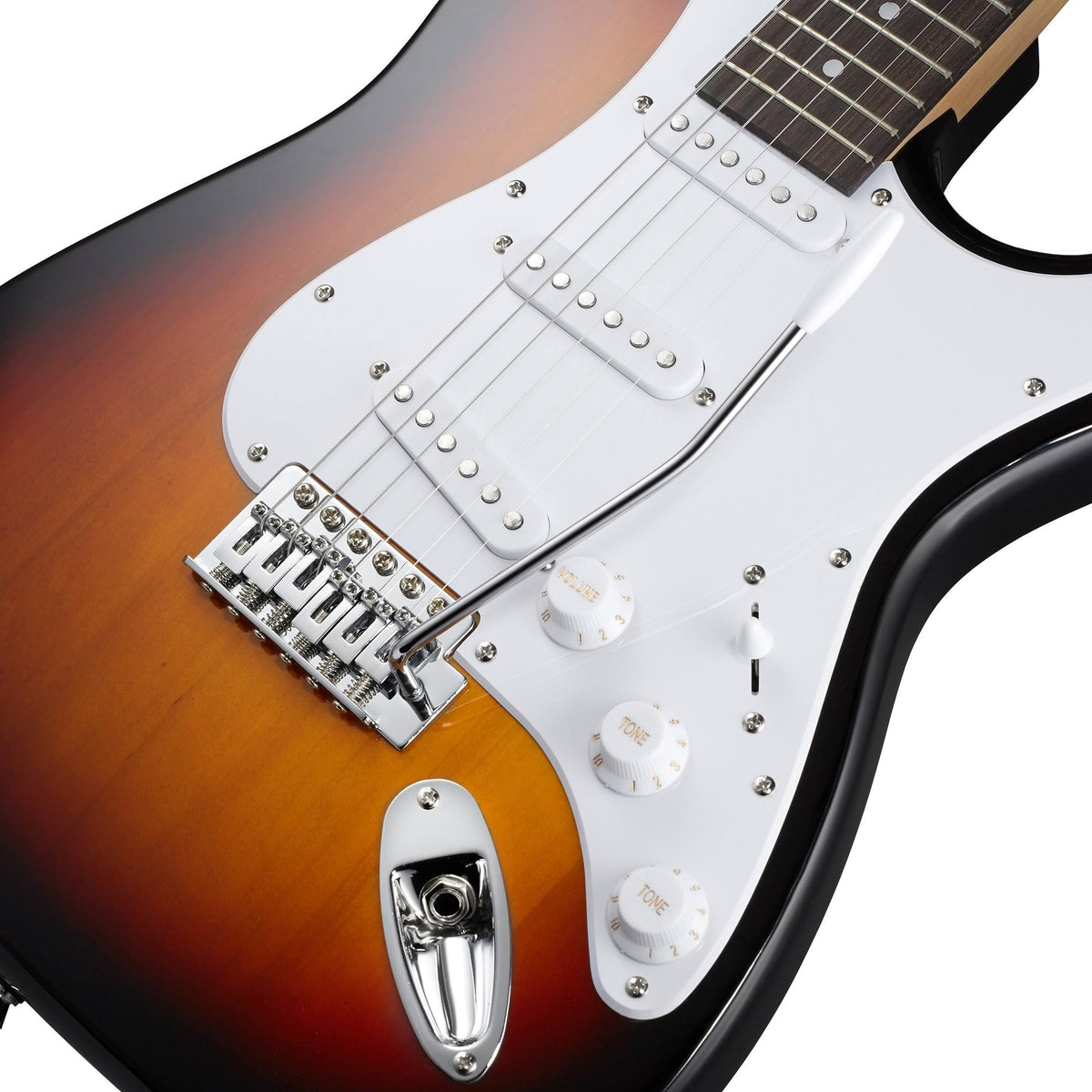 Sunburst-White Electric Guitar Bundle E12036