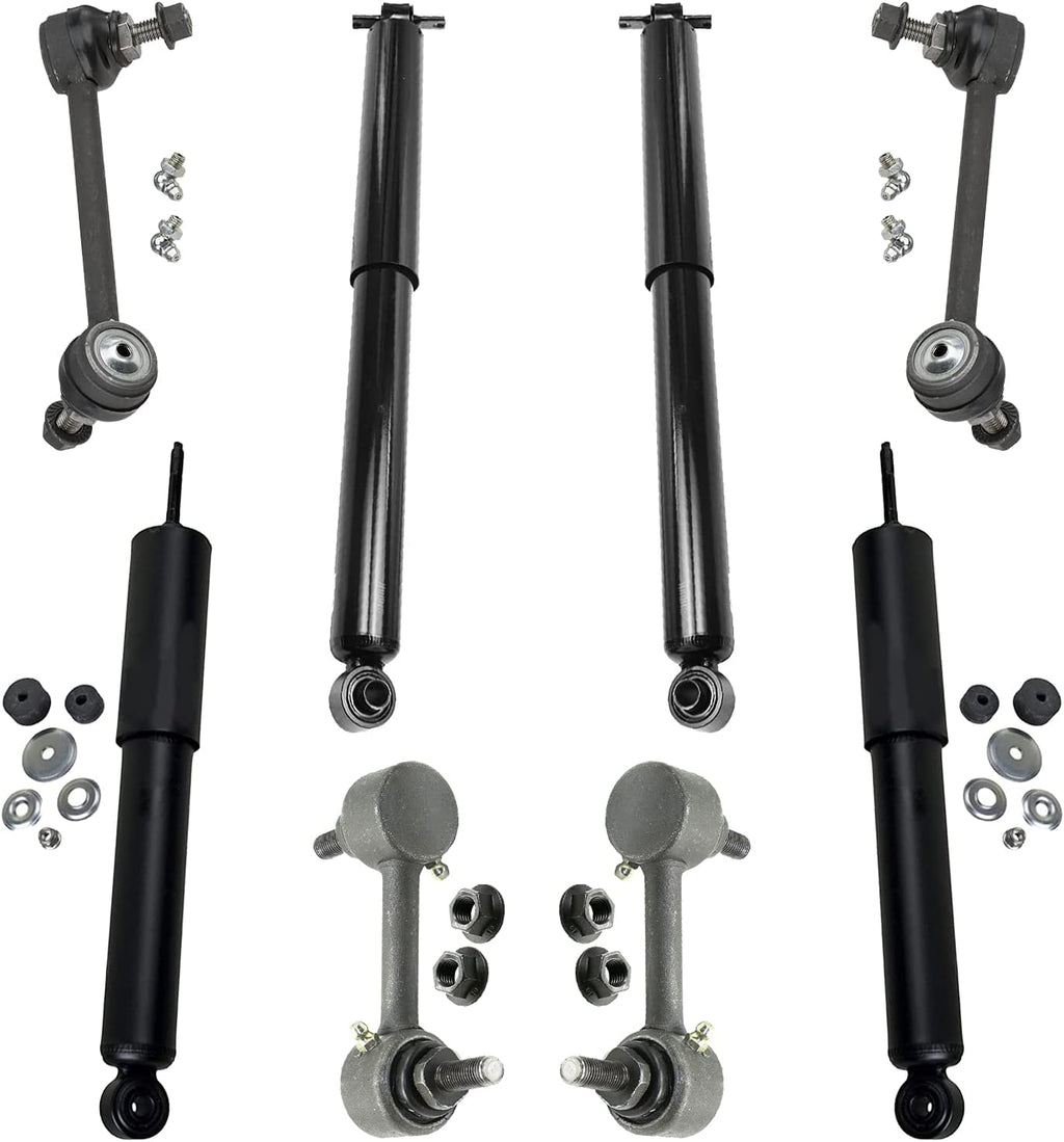 Front and Rear Shock Absorbers and Sway Bars 8pc Set Q597430