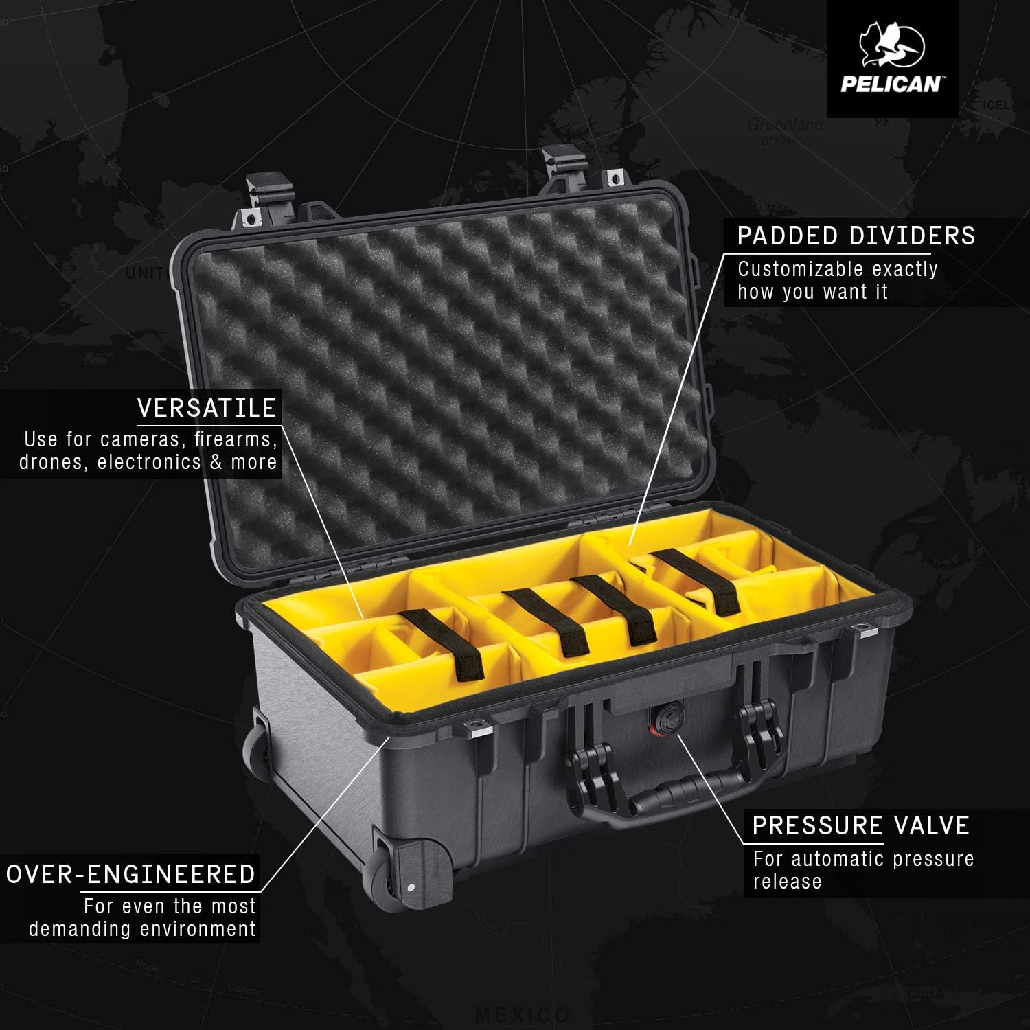 Black Padded Dividers Case S881