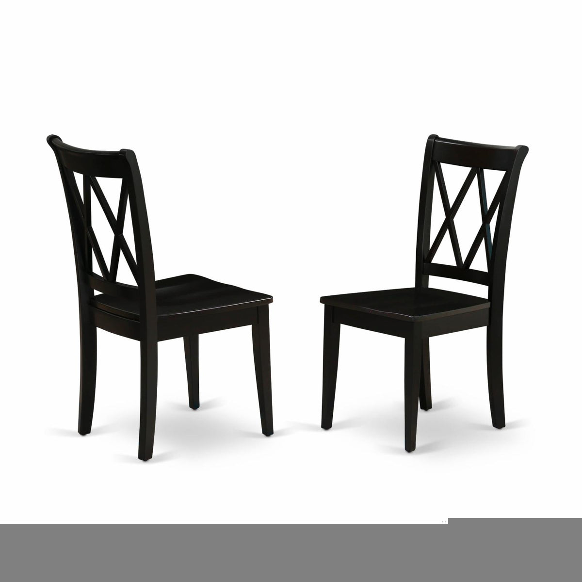 Black Wood Dining Chairs (Set of 2) K439