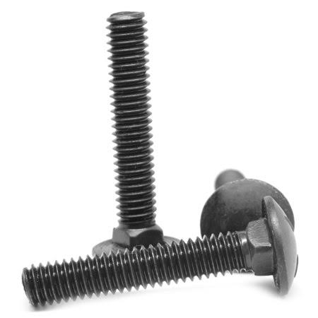 1/2 inch-13 x 1 inch Coarse Thread Grade 5 Carriage Bolt Medium Carbon Steel Black Oxide Pk 100 A444