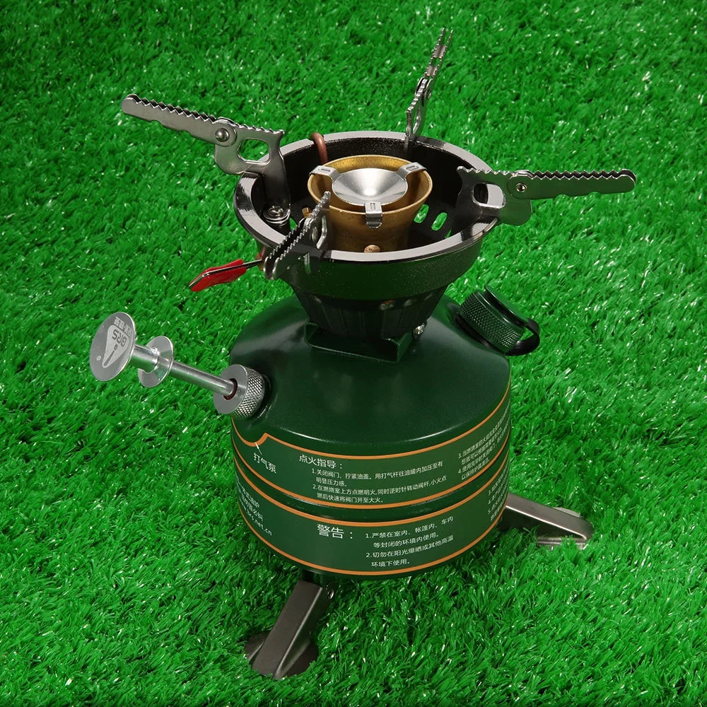 Portable Gasoline-burning Camping Furnace Cooker A343