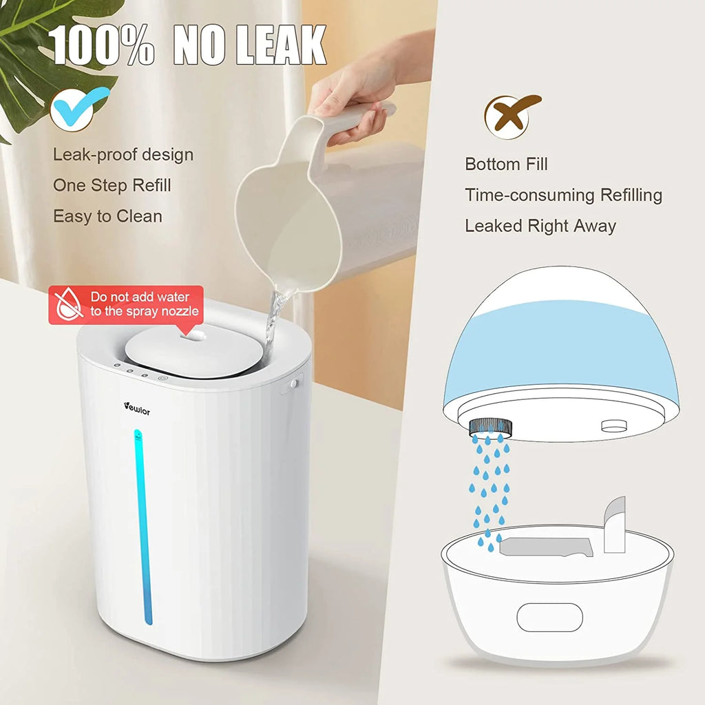 6.5L Top Fill Cool Mist Ultrasonic Humidifier N789