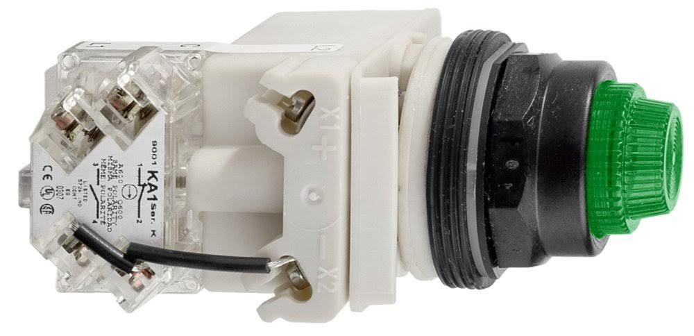Push to Test Pilot Light, green, LED J567