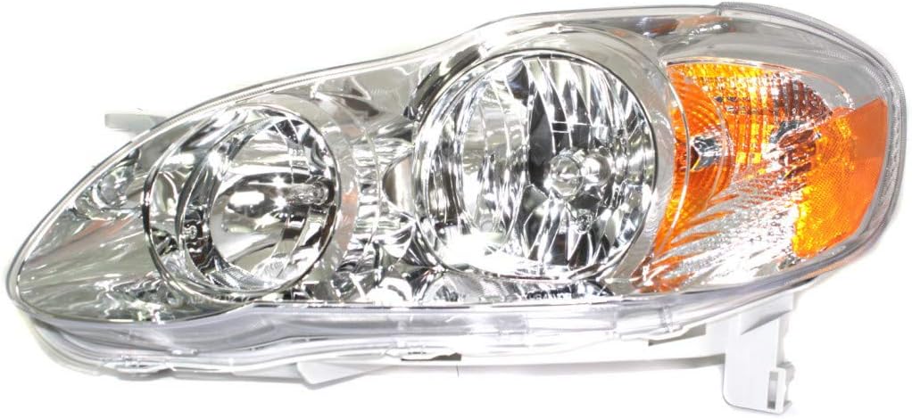 2005-2008 Toyota Corolla Headlight Assembly Driver and Passenger Side with Bulbs A2979
