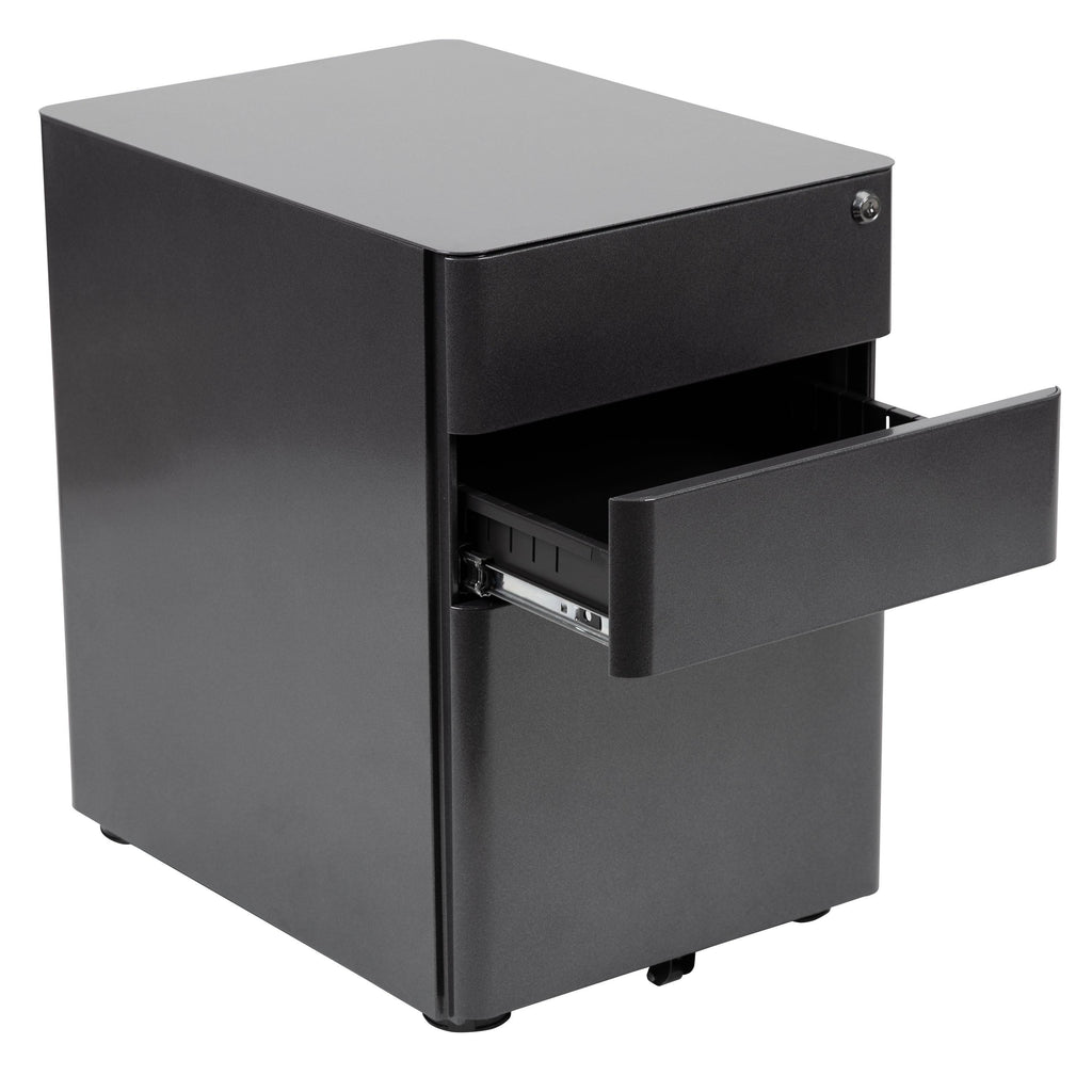 White 3-Drawer Locking Filing Cabinet Z937911