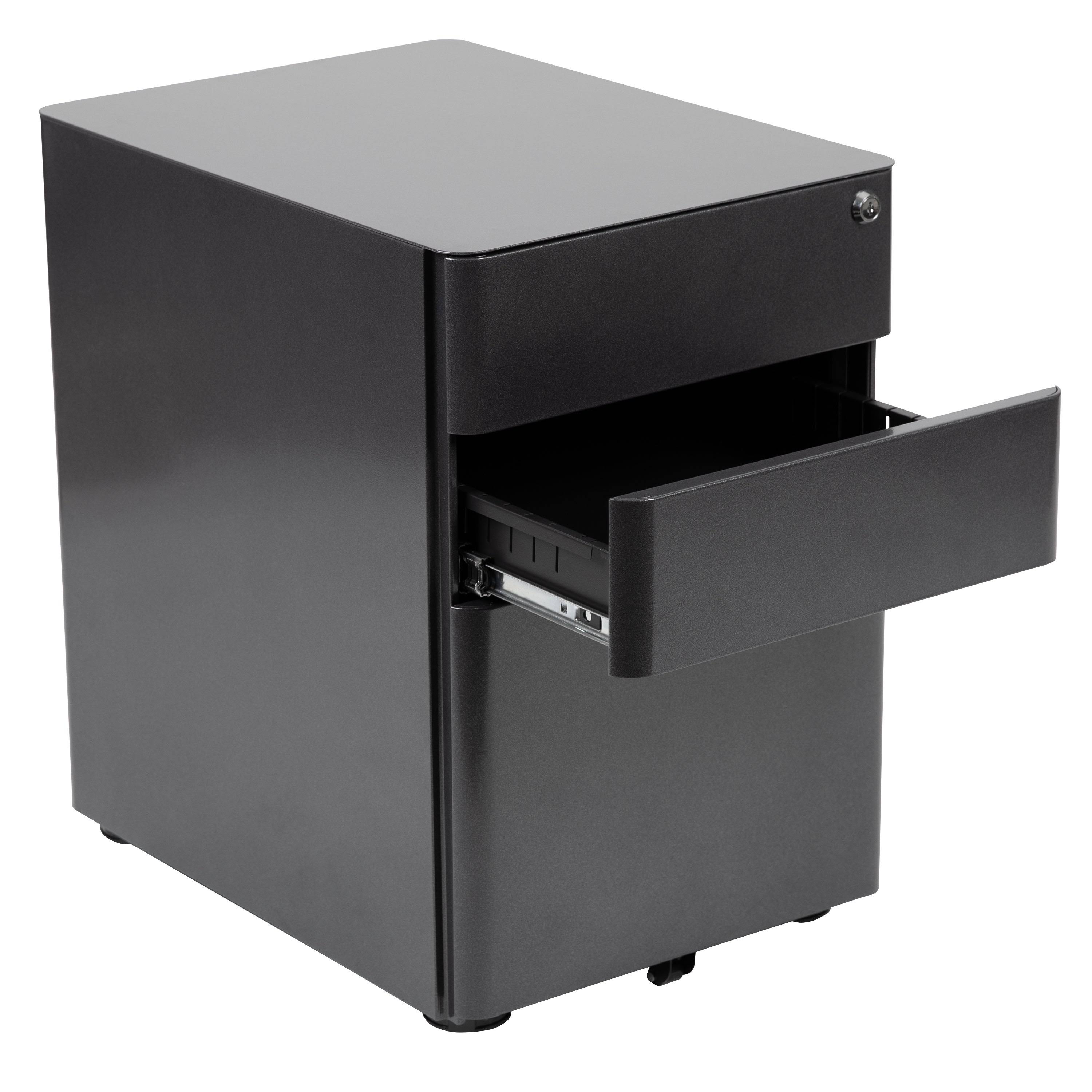 White 3-Drawer Locking Filing Cabinet Z937911